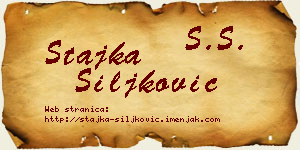 Stajka Šiljković vizit kartica